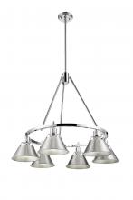  3306-6 CH-PW - Orwell 6-Light Chandelier in Chrome with Pewter